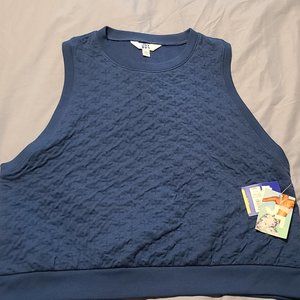 Sleeveless Cozy Tech Quilted Crop Tank Top XXL NWT